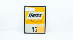 P144 1968 Hertz Parking Lot Sign Glass Framed Collage From Lax Airport 01